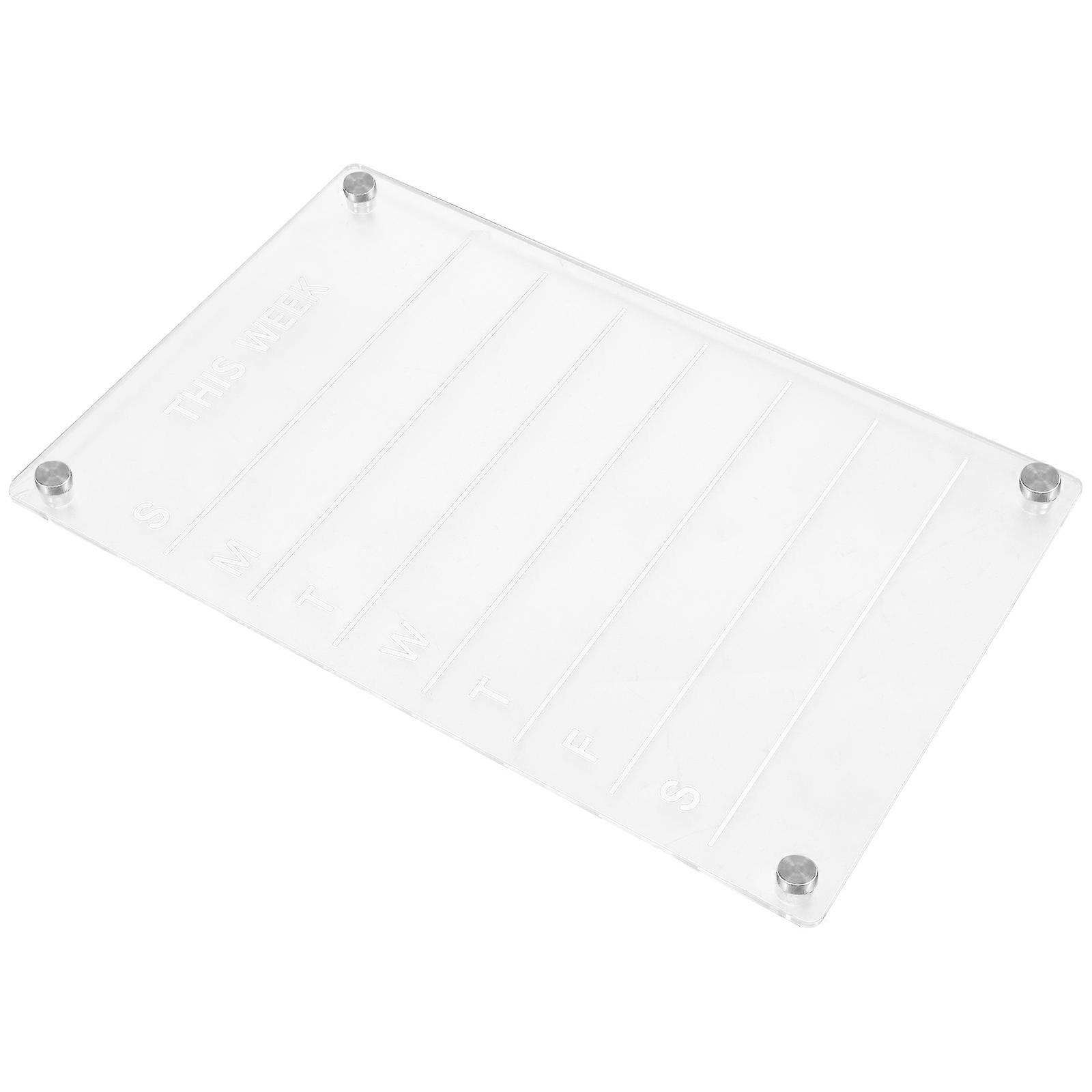 Refrigerator Planning Board Household Fridge Magnetic Board Reusable Note-taking For Home Kitchen 30x20cm Acrylic Material 1Pack