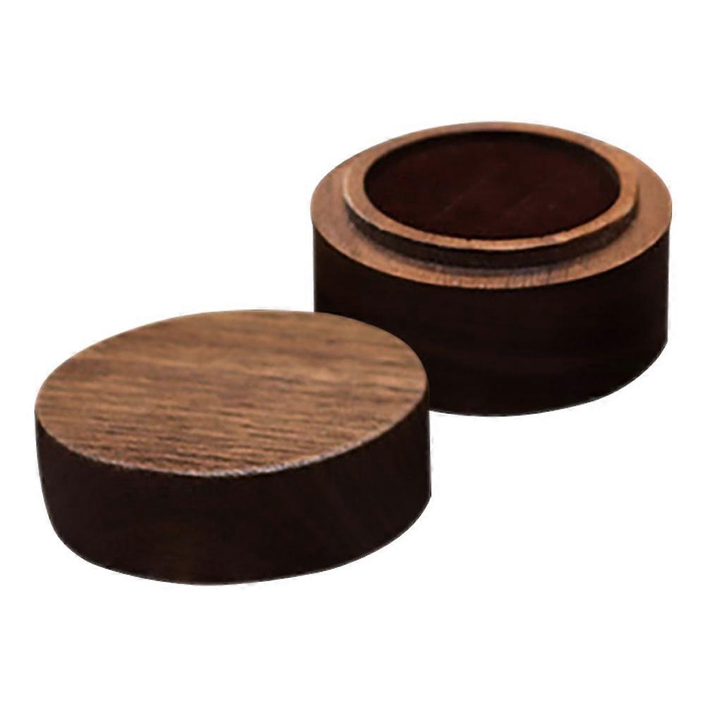 Wooden Box with Two Slots for Wedding and Proposals Coffee Color with Closure 4x2.5x1.5 inches