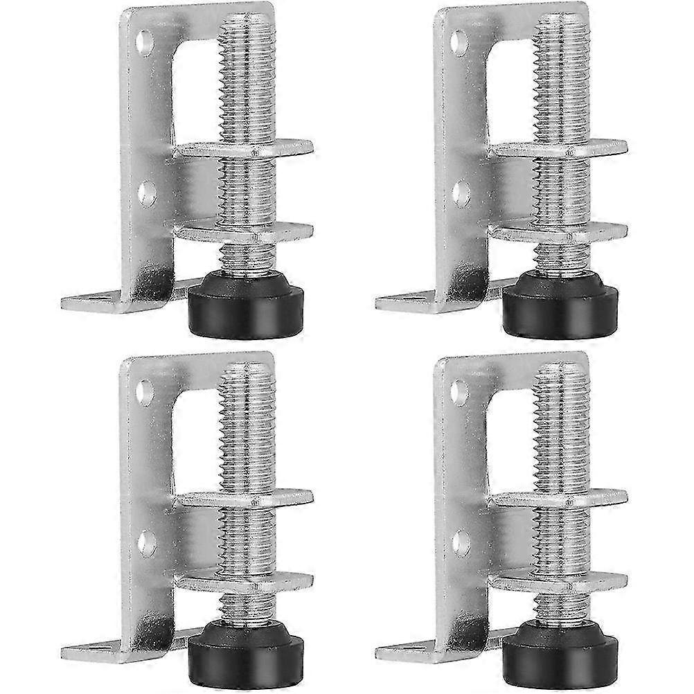 キャビネット、ベンチ、テーブル用の4個の調整可能な家具レベリングフィート-安定性とバランスのためのねじ込み式レッグレベラー