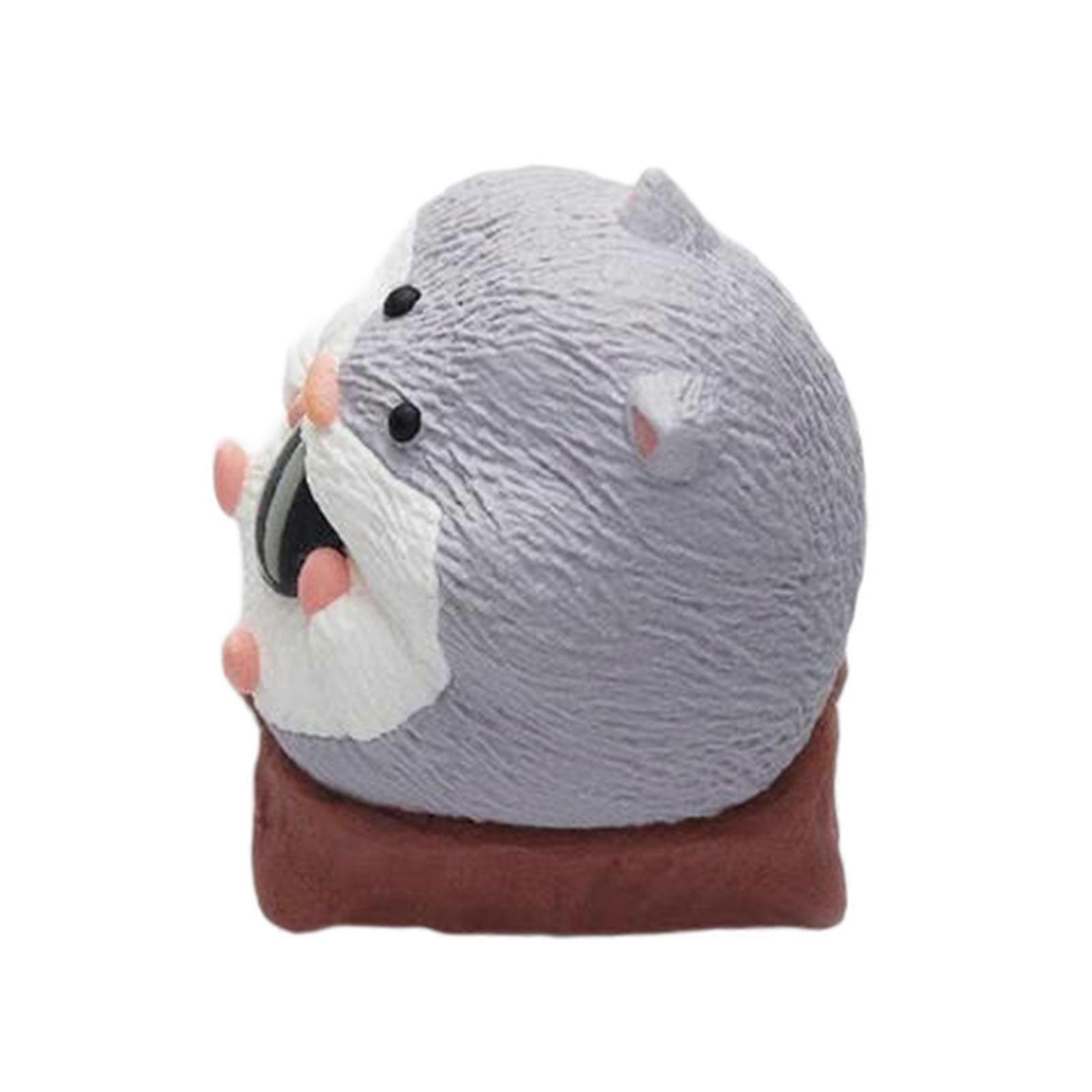 Gradients Color Resin Keycaps Featuring Hamster Art Compactly Size Key Caps Lightweight Build For Mechanical Keyboards Multicolor