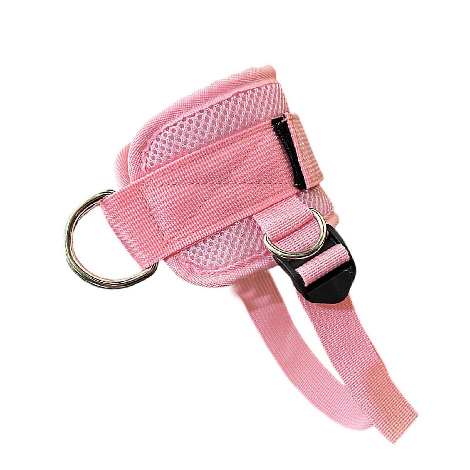 Justerbar komfortabel ankelstropp for kabelmaskin glute treningsøkter ankelstropp for benforlengelse hoftebortfører rosa