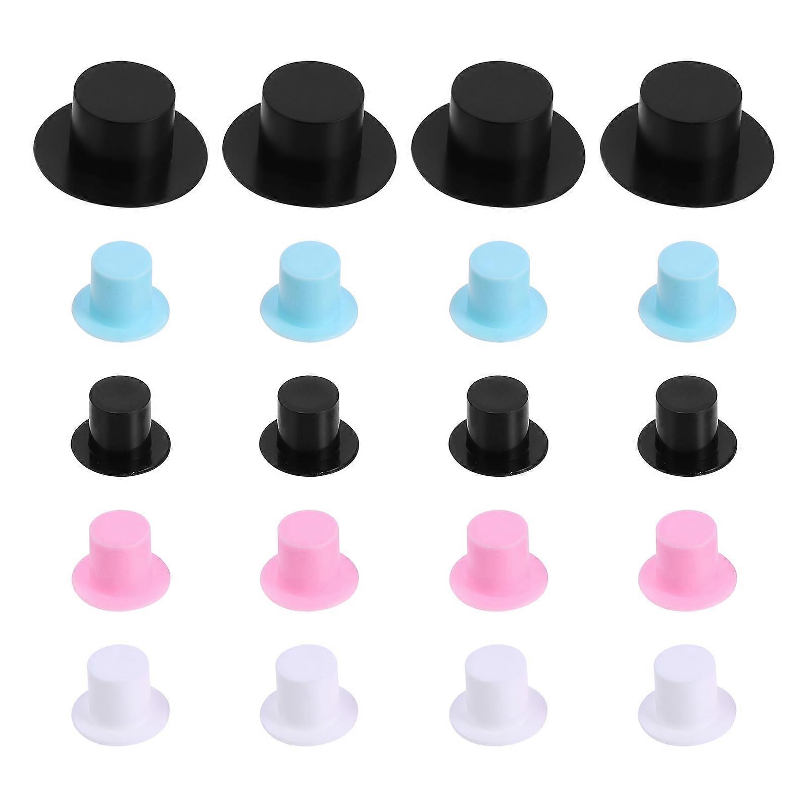 Miniature Plastic Magician Hats Kit – Decor for Doll Crafts, Christmas Party Decorations, DIY Handmade Snowmen & House Accents (100 pcs)