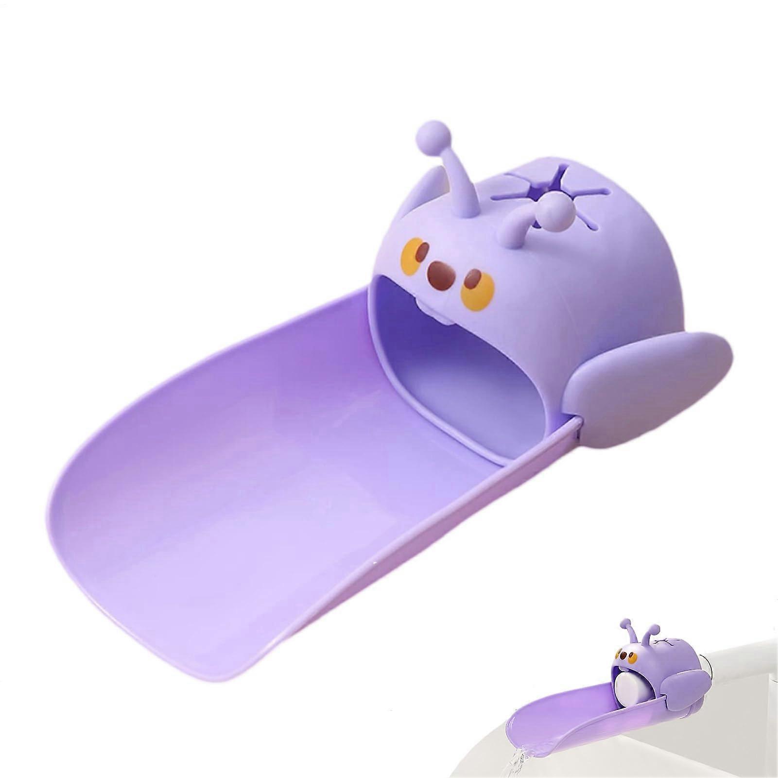 Sink Extension for the Little Ones  TAP Hand Washing for Kids, Faucet Water Outlet  Bathroom Adjustment Tool, Flow Control Device, Violet Pattern