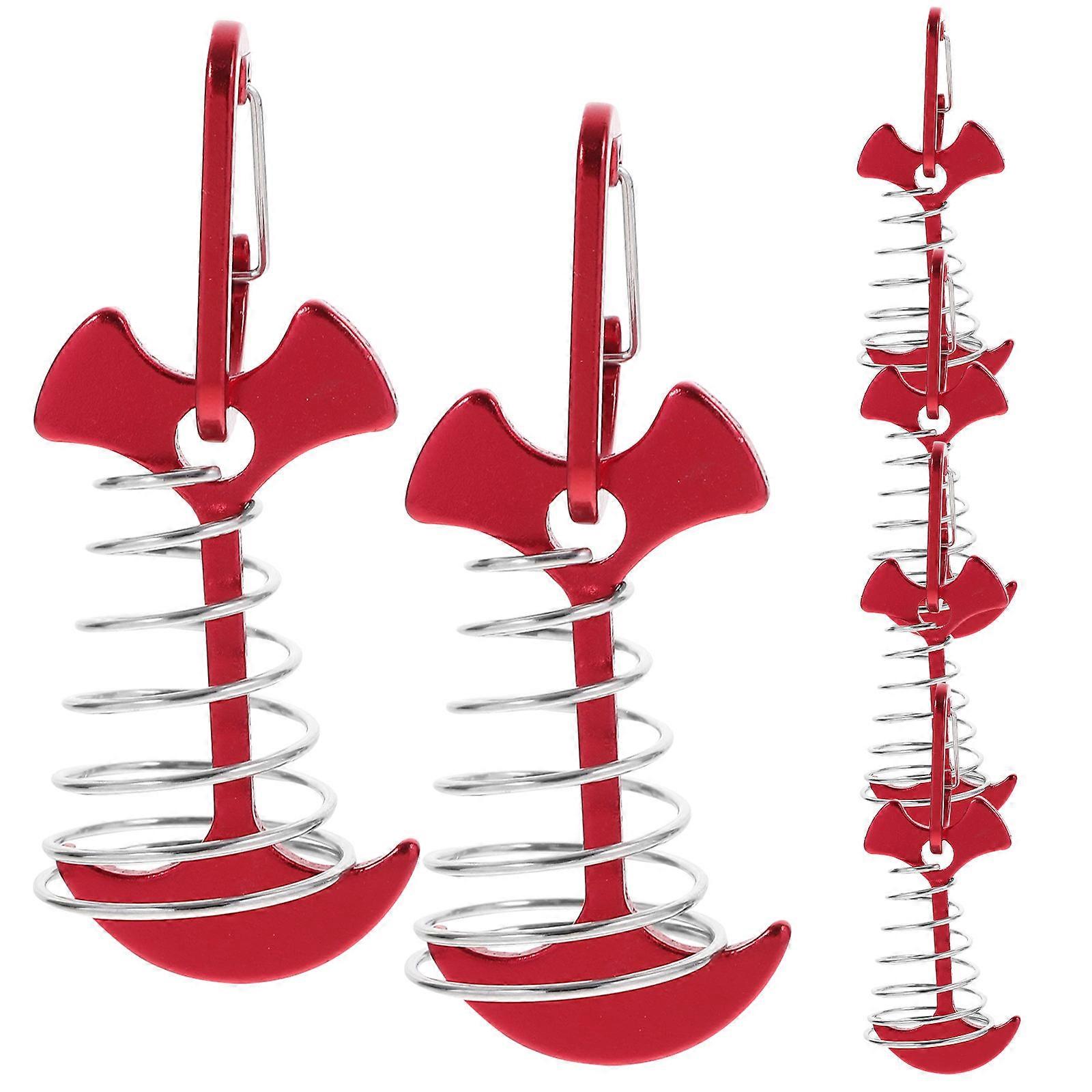 Camping Nail Tent Ground Nail Fish Bone Shape Aluminium Alloy Fixing Tents 6 Sets