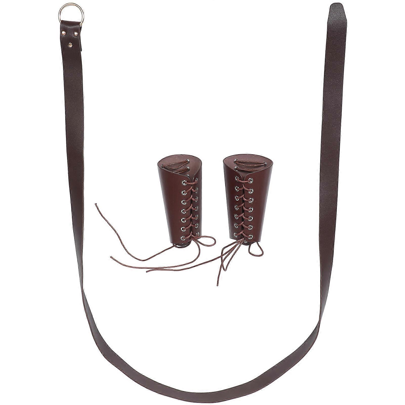Waist Belt For Men Renaissance Theme Costume Accessory Adjustable Ropes Brown 1Set
