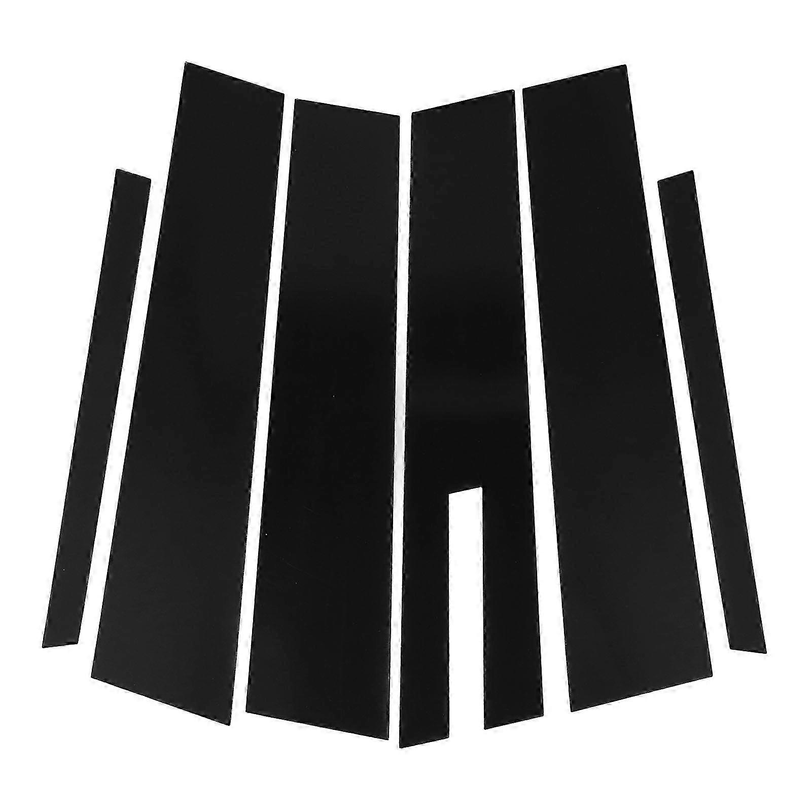 6 Pcs Glossy Black Pillar Post Decal Trim Replacement for Certain Brand Side Door Window