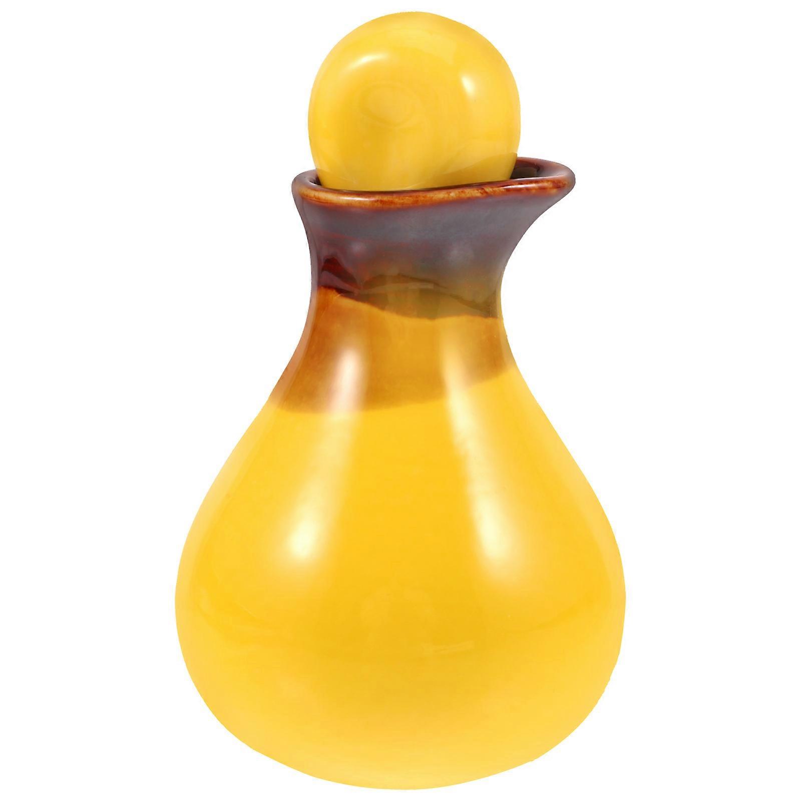 Elegant Ceramic Essential Oil Pot Spa Essential Oil Dispenser Container Beauty Salon Supplies Tool Yellow