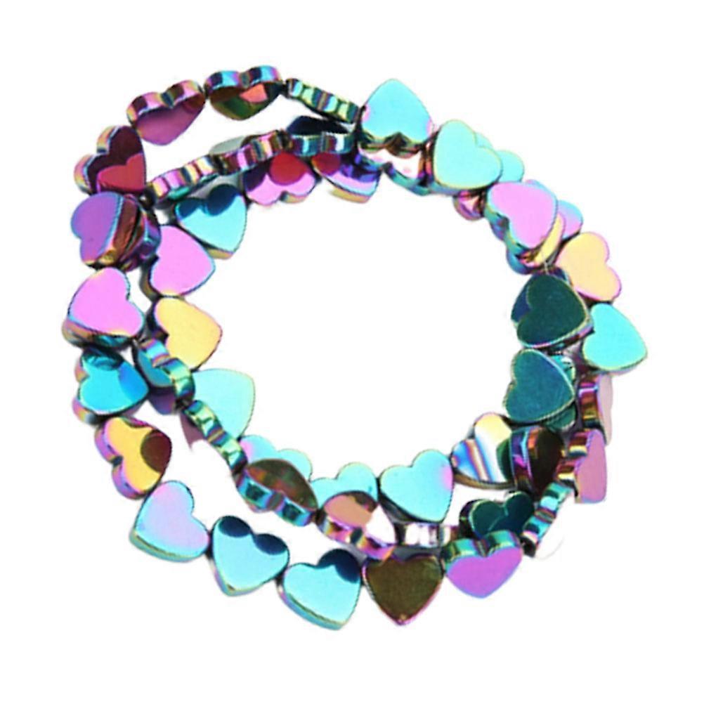 Colored Hollow Heart Beads for DIY Craft Jewelry Making Accessories 8mm Assorted Color