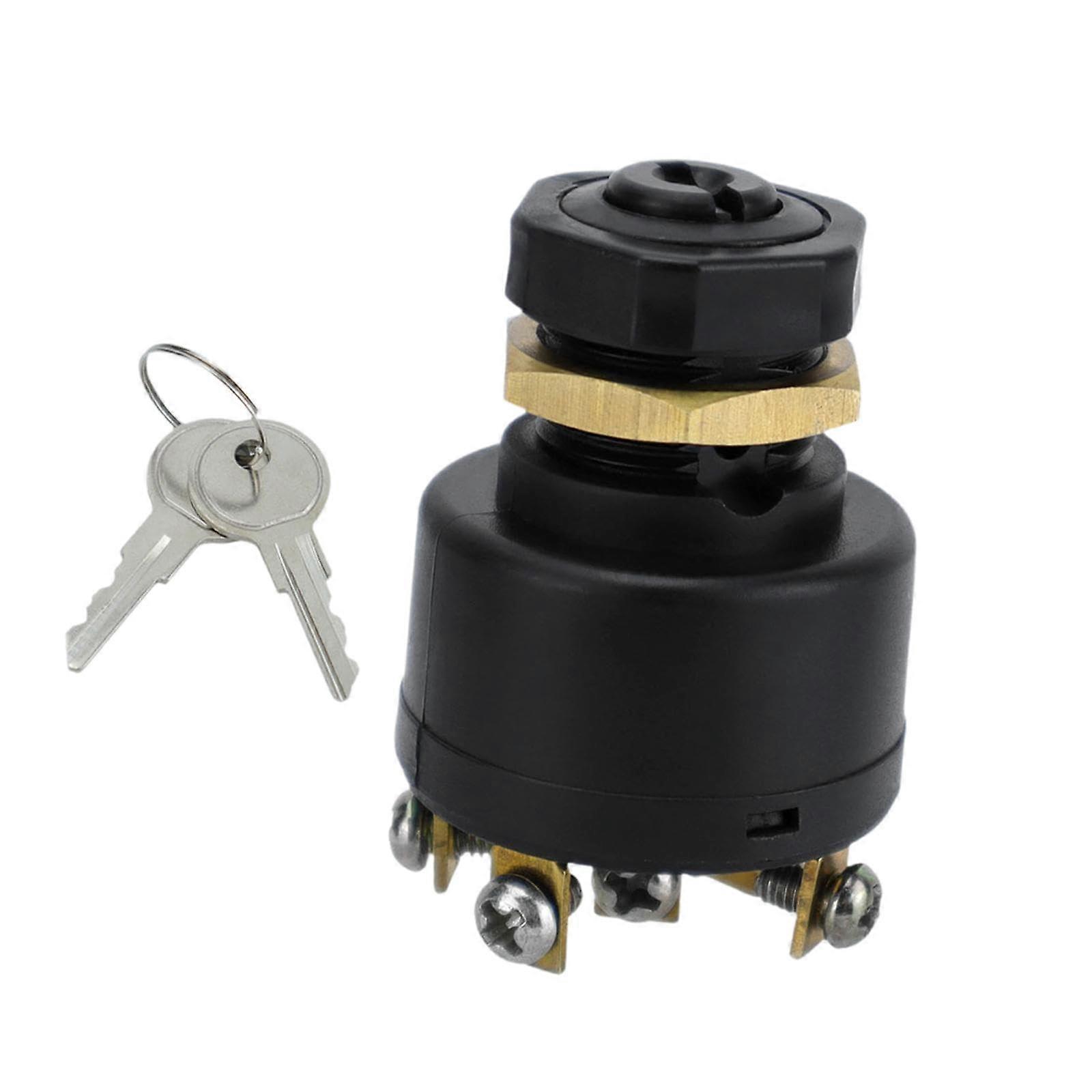 Ignition Start Switch Direct Replacement of 6 Screws by 2 Keys Easy Installation for Inboard and Outboard Motor Boats Yachts'