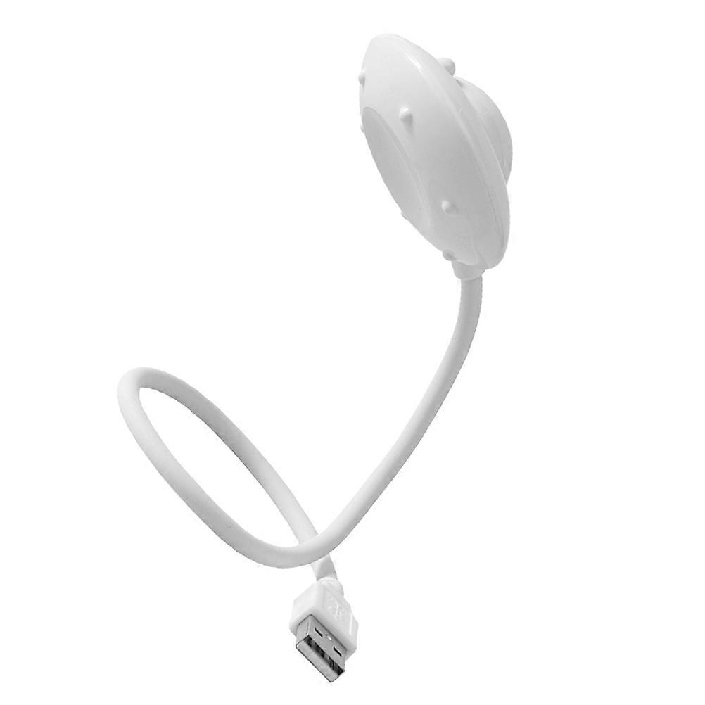 USB Portable Light Computer Lamp Gooseneck Night Reading Flexible White 1Pack