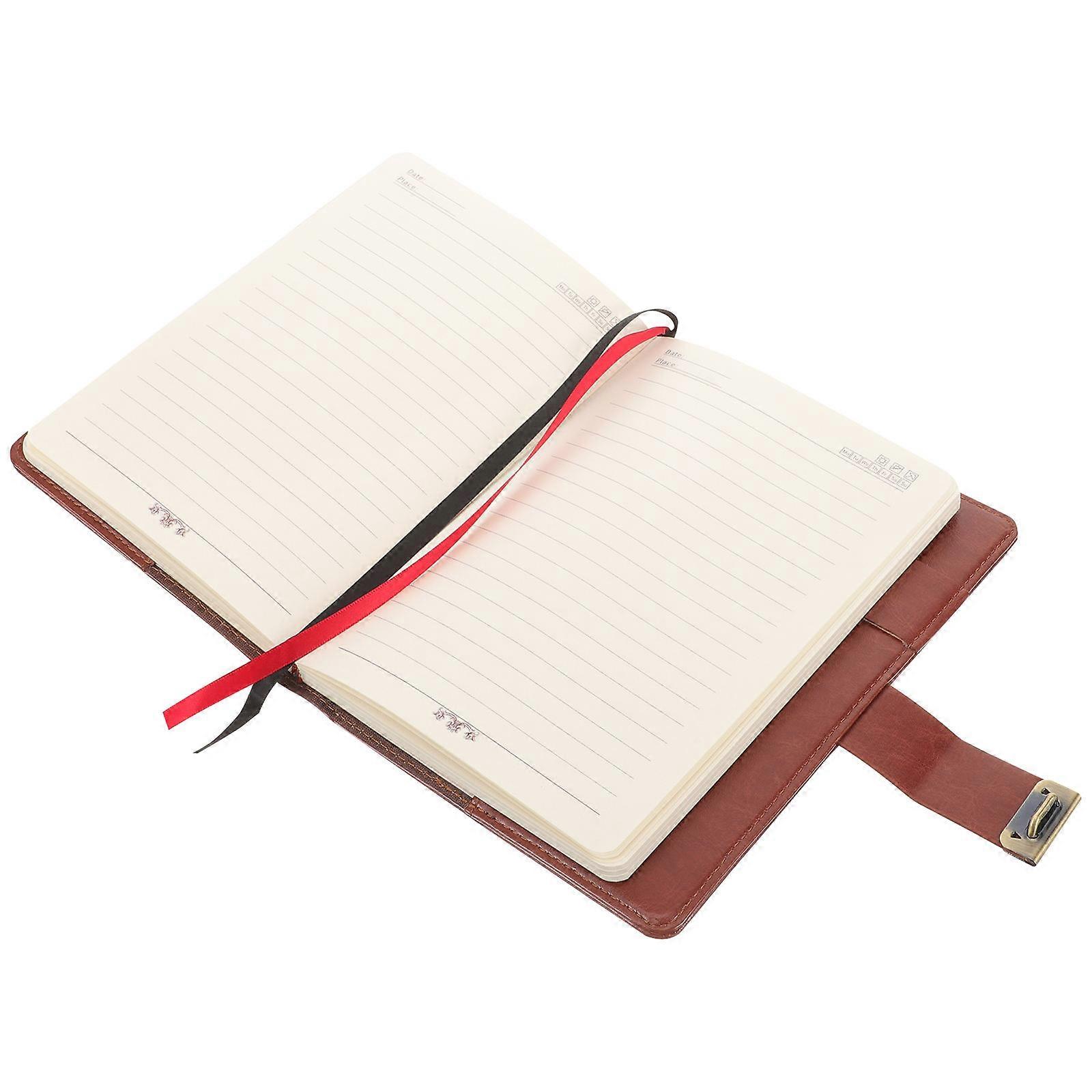 Brown Daily Notebook with Lock for Office Use Perfect for Writing and Note-taking A4 Size