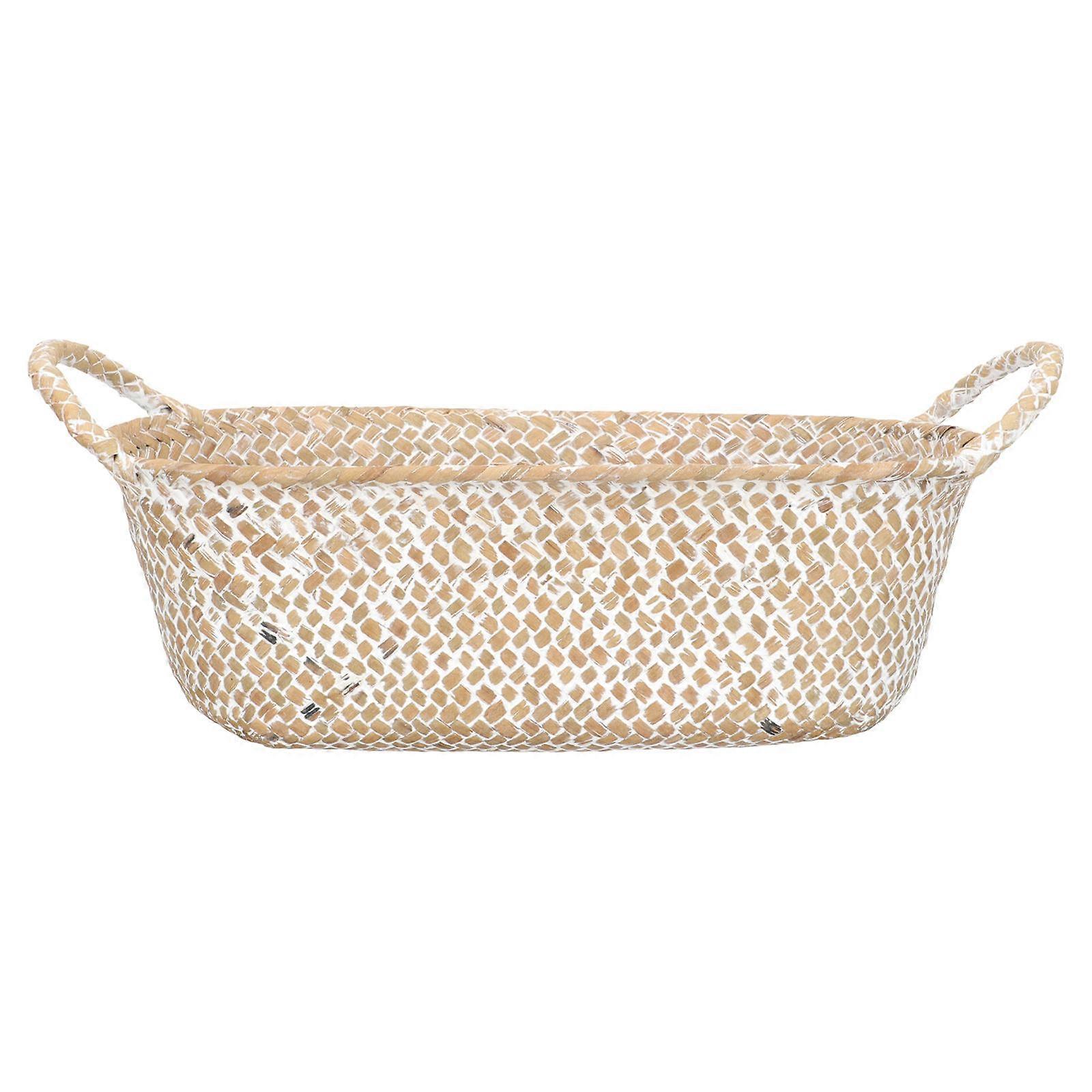 Gracefully crafted hand-woven basket, perfect for organizing sundries
