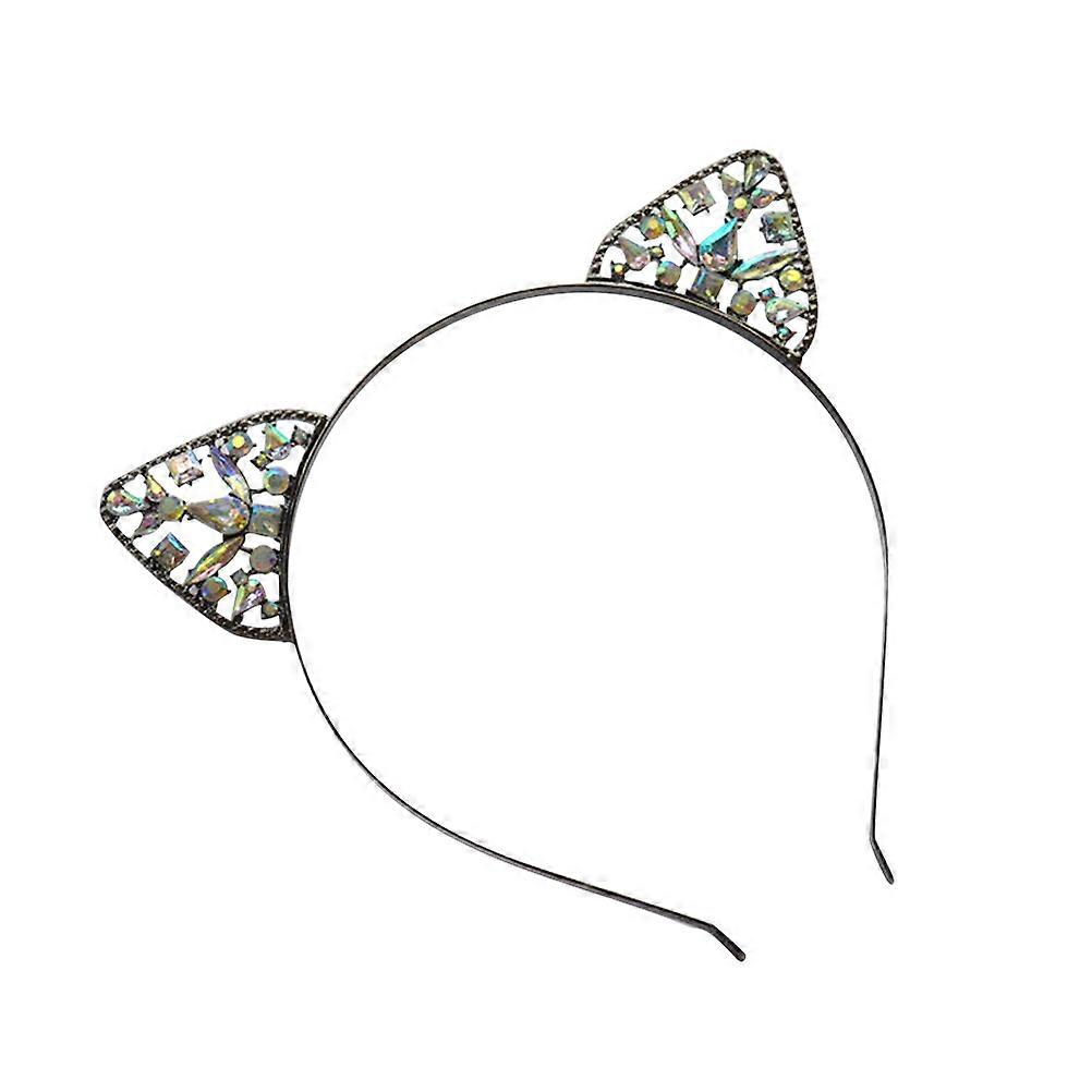 Versatile Crystal Cat Ears Headwear with Adorable Design for Multiple Uses