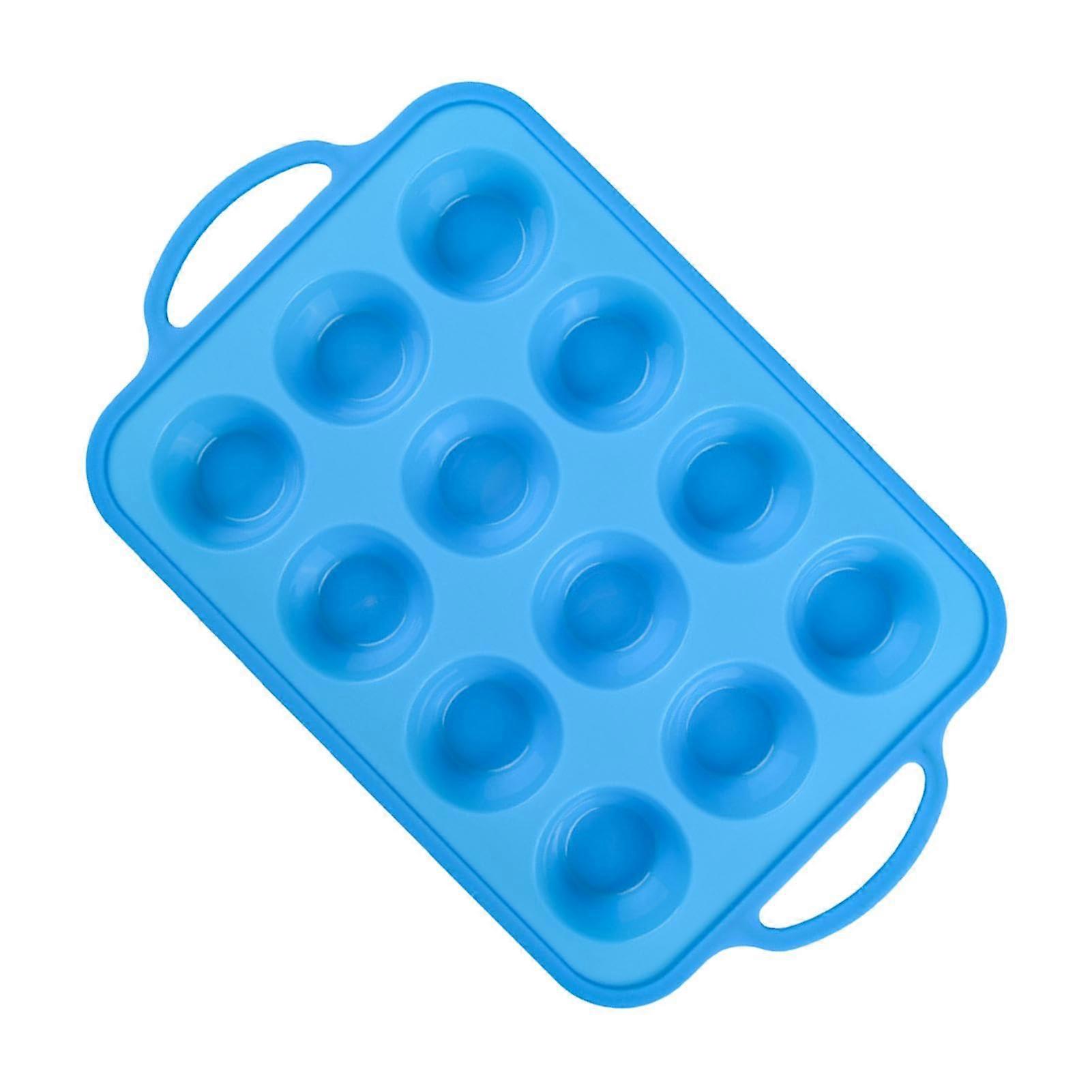Silicone Cupcake Molds For Baking 12-Cavity Non-Stick Food-Grade Multifunctional Baking Tray For Pudding Cakes Brownies Model 3