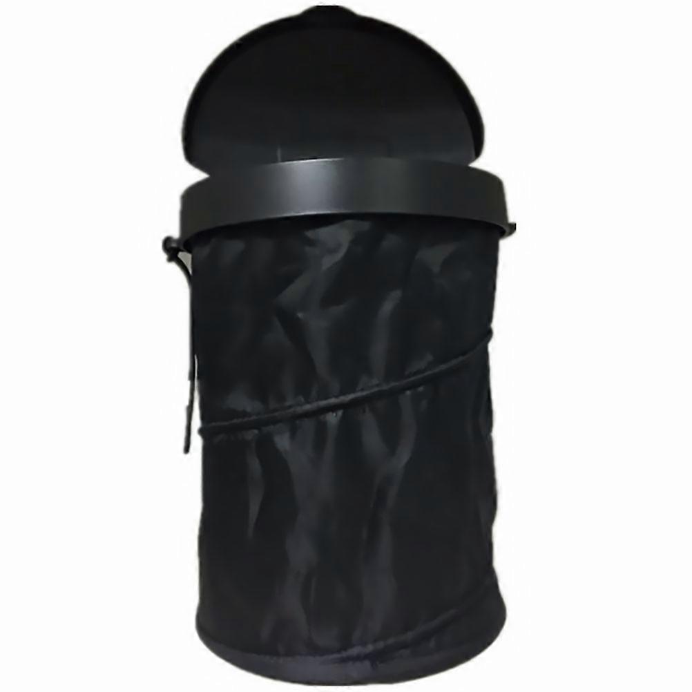 Car Waste Can Foldable Trash Can for Storage in Black Durable Use