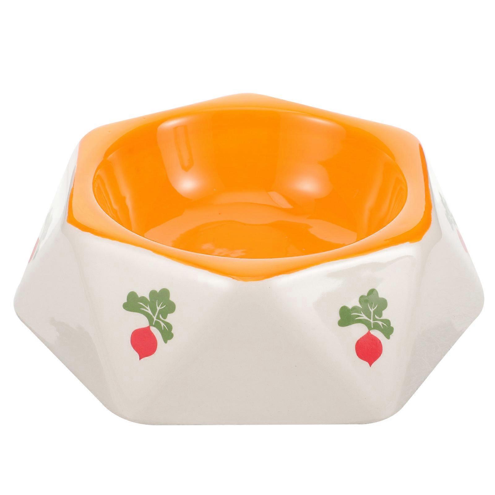 Ceramic Hamster Food Bowl for Pet Assorted Color Safe and Steady with Smooth Surface 6 Sides