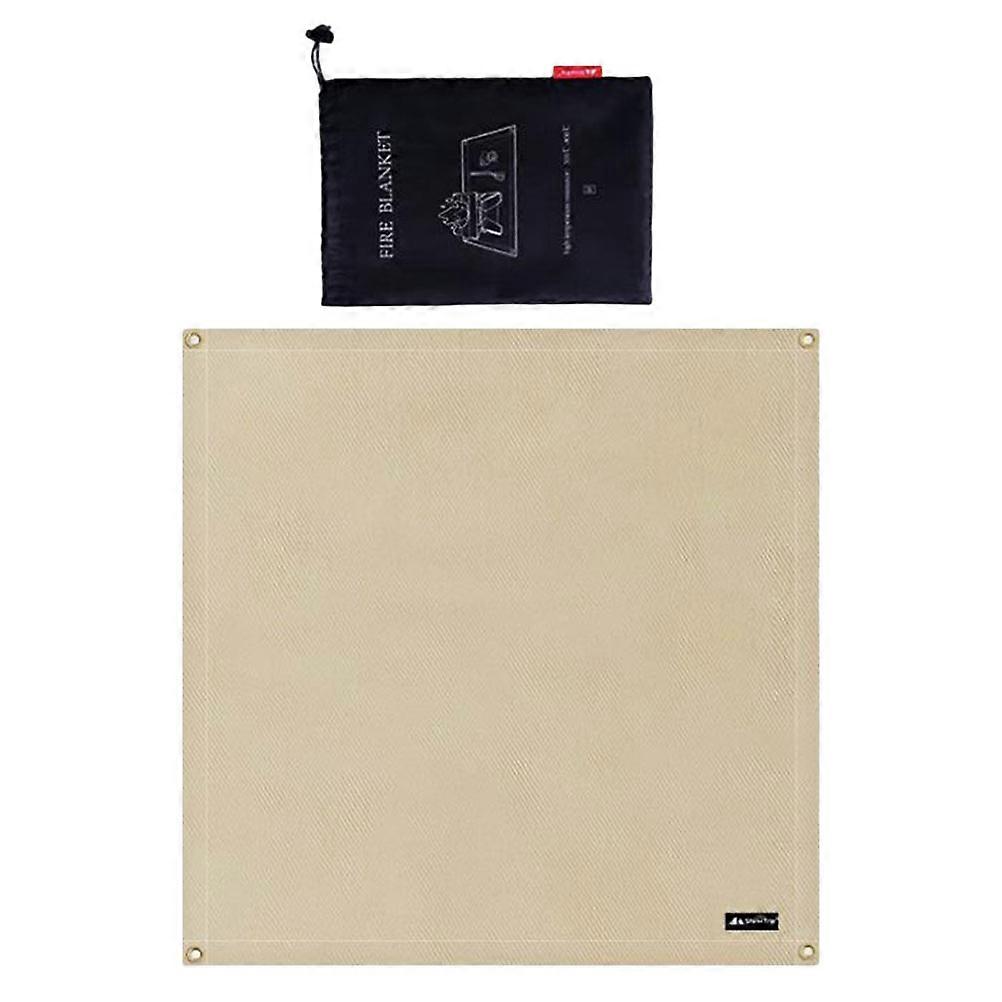 Camping Protective Pad for Outdoor BBQ Heat Resistant Mat Copper Material Light Yellow 1Pc