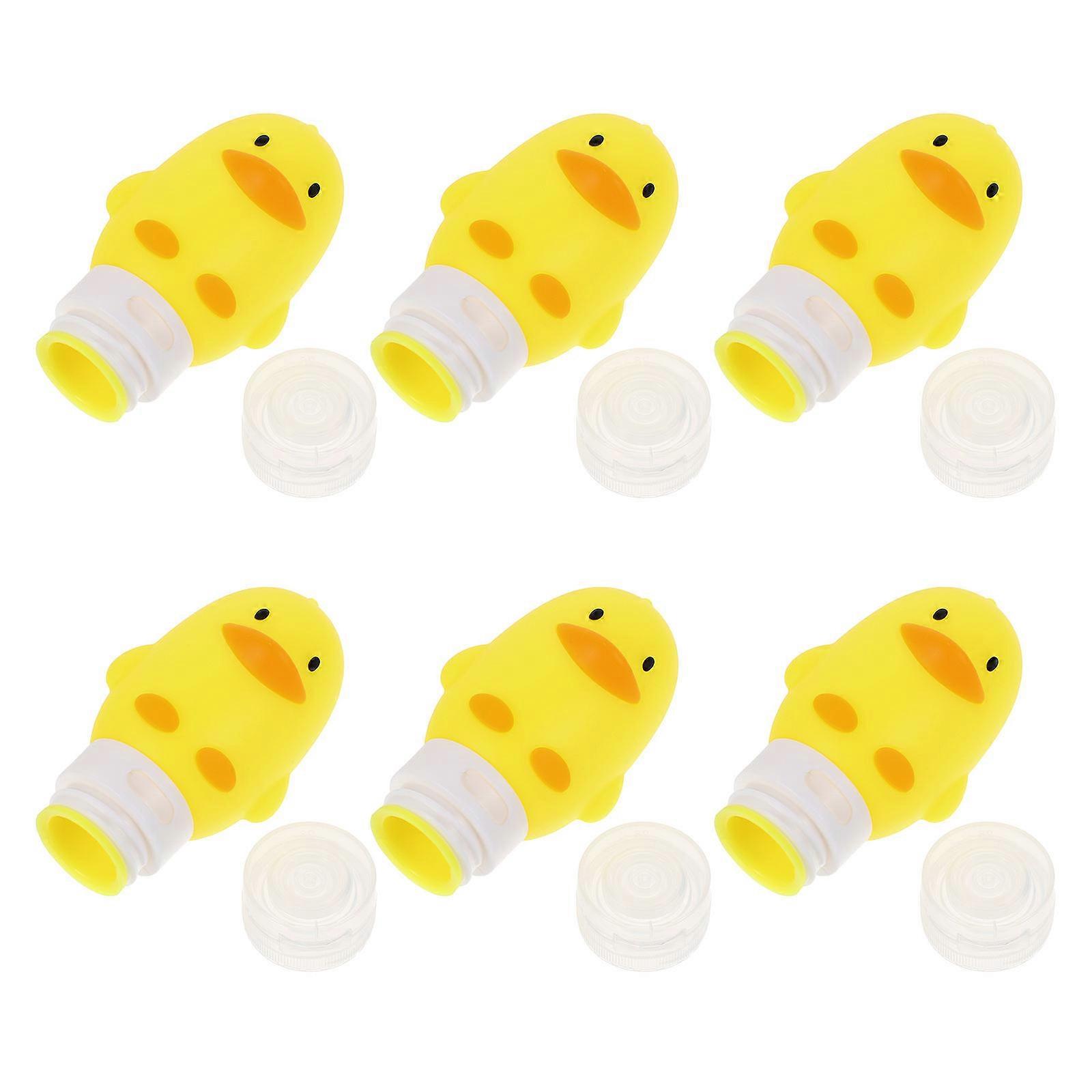 Leakproof Travel Bottles 6Pcs Silicone Shampoo Containers Perfect For Traveling Durable Squeezable Design