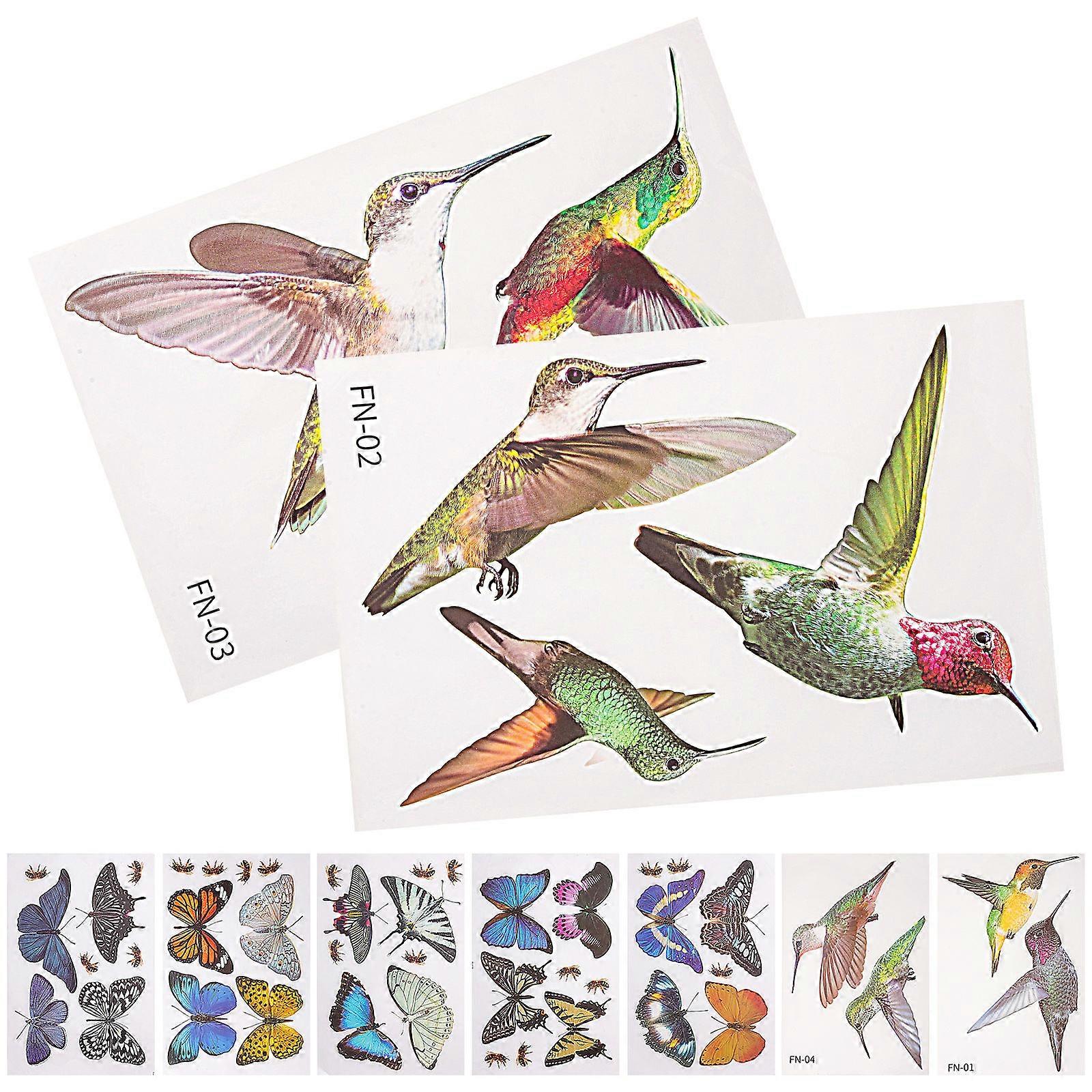Home Decoration Window Clings Static Cling Hummingbird 30x20cm 1 Set With Glue-Free Design