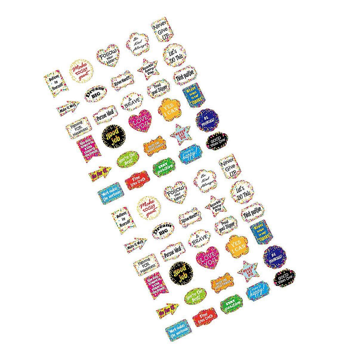 Bátorító matricák 60 db válogatott színű megismételhető paszta barkácsoláshoz Kézműves boroscsészék jelölők ideálisak hátizsák díszítéséhez