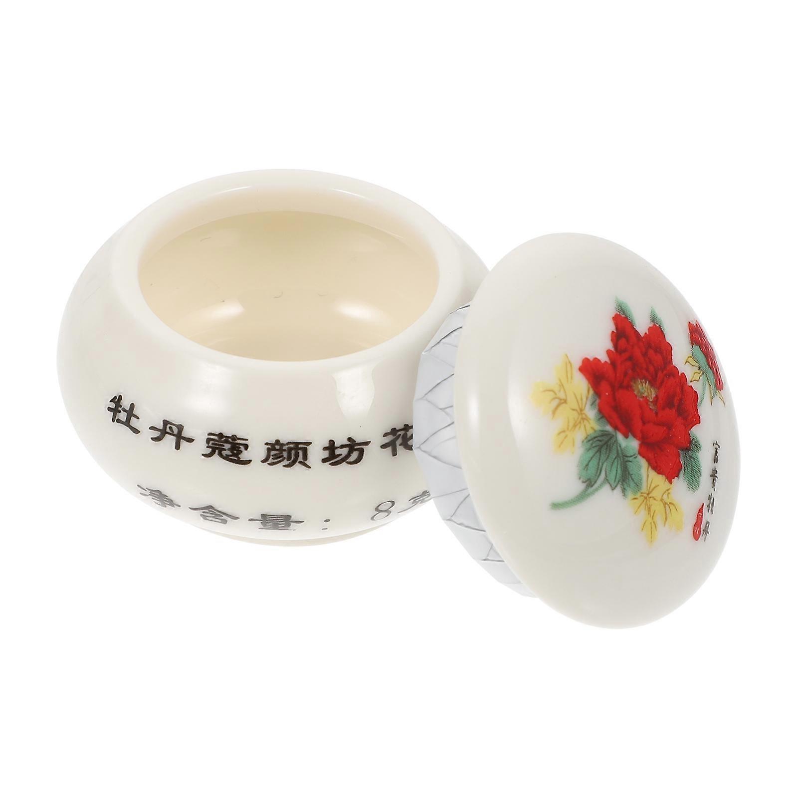 Tea Canister 1Pcs Crafted For Cosmetic Containers Mini Round White Refillable Design Suitable For Daily Use And Travel