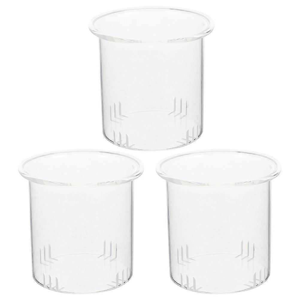 Round Design Tea Infuser Cups Suitable For Tearooms 3Pcs Easy Cleaning Quality Glass