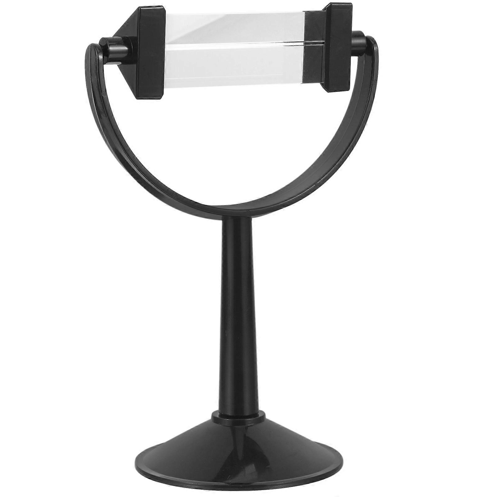 Black Glass and Plastic Triangular Prism for Teaching Aids with Stand 7.5 x 2.5 x 2.5 inches