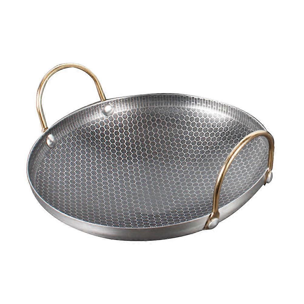 Double Handles Hot Pot Stainless Steel Pot For Household Cooking Pot With Non-Stick Feature In 21X21X5.5Cm Size Sold As 1Set