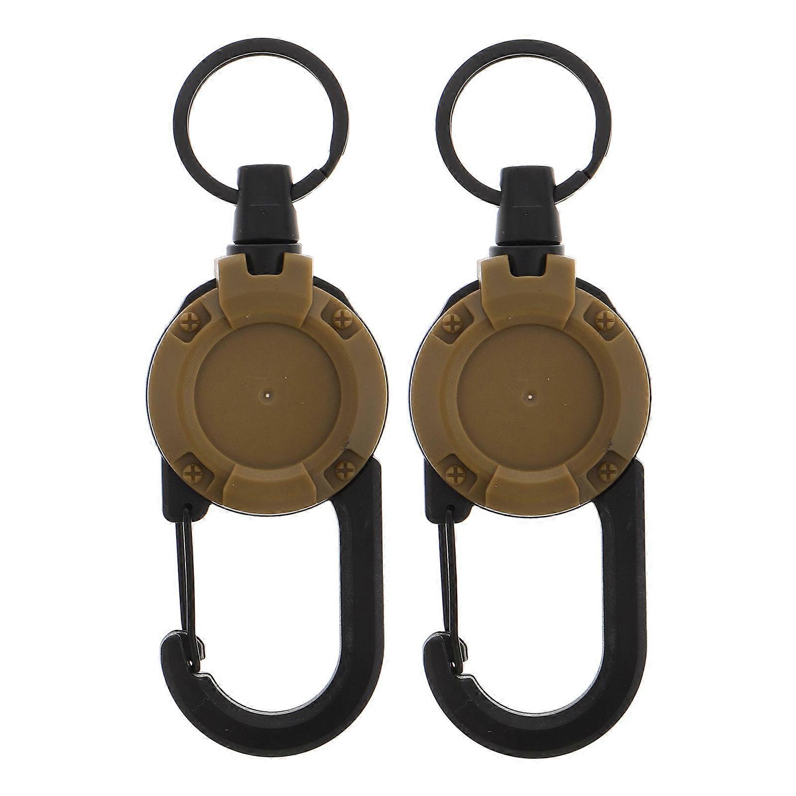 Heavy badge Reel For Outdoor Travel Use Suitable For Backpack Keychain With Retractable Design And Reliable Performance 2Set