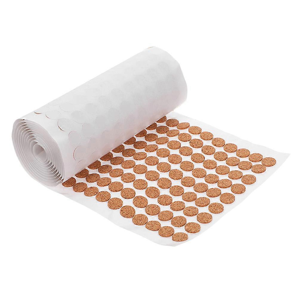 Self Adhesive Cork Pads for Cabinet Doors, Drawer Bumpers & Furniture Noise Dampening – Thick Light Brown Cork Dots for Surface Protection