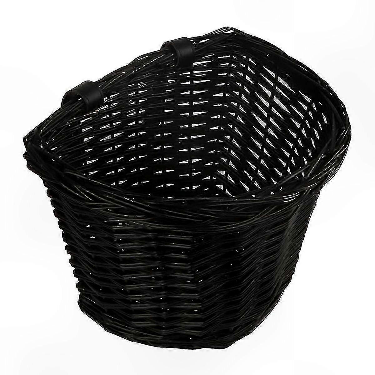 Wicker Bicycle Basket with Straps for 12-16 Inch Cruiser/City Bikes - Children's Bicycle Accessory