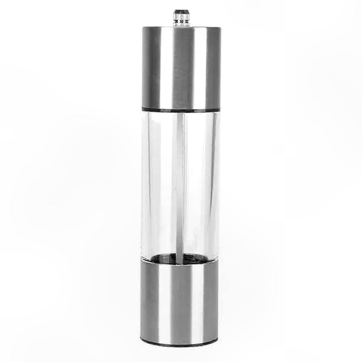 Stainless Steel Adjustable Coarseness Pepper Grinder Hand Refillable Mill Tool for Kitchen Use