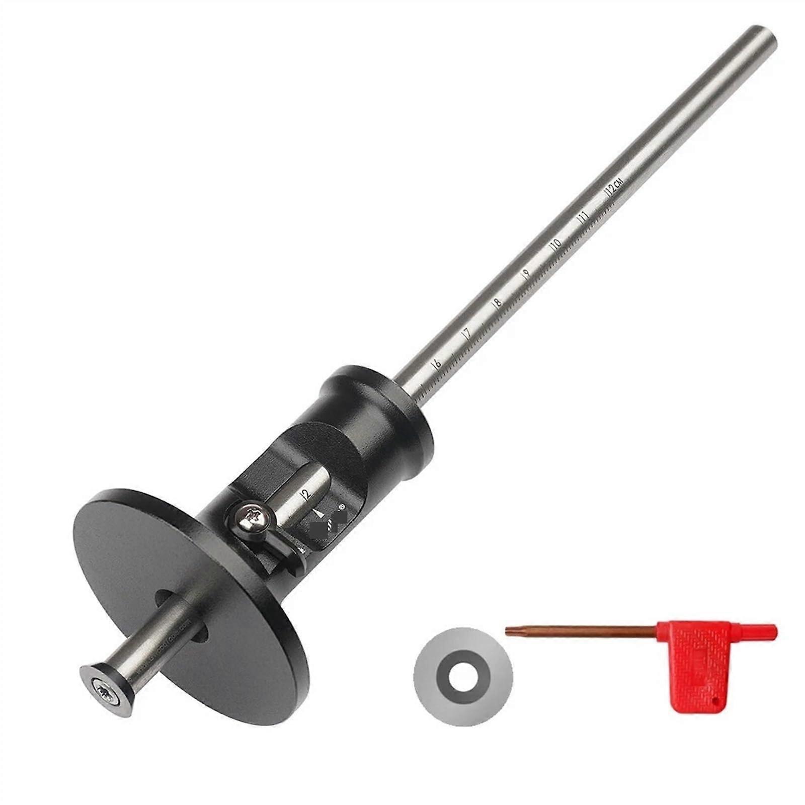 Woodworking Tools Woodworking Wheel Marking Gauge Marking Scriber Solid Metal Rod Wood Marking Tool (Color: Tool with Blade 1pcs)