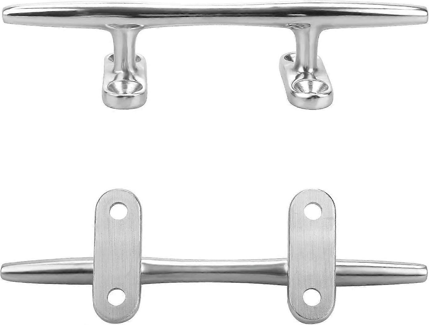 Paquet de 2 taquets de bateau en acier inoxydable - Conception à base ouverte