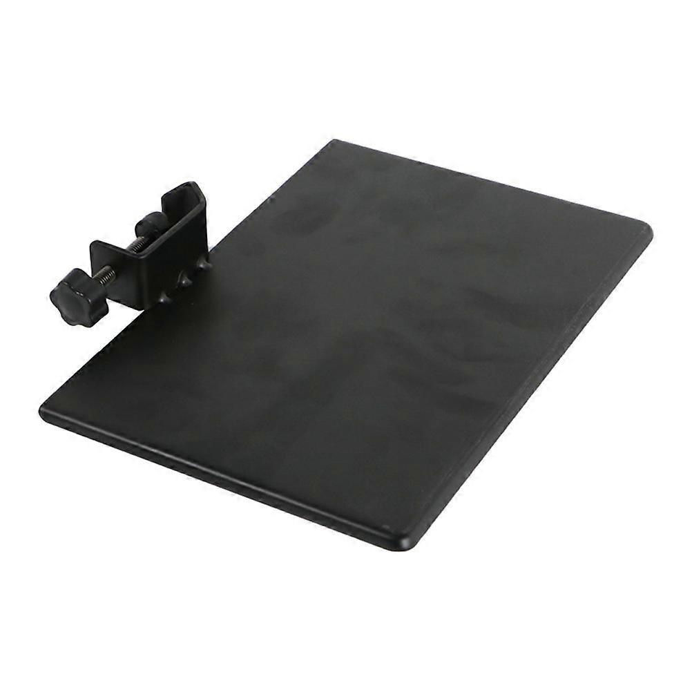 Clamp Microphone Stand Shelf with Raised Edges, Durable Utility Tray for Mic Stands, Replacement Tray for Live Streaming, Recording, and Karaoke