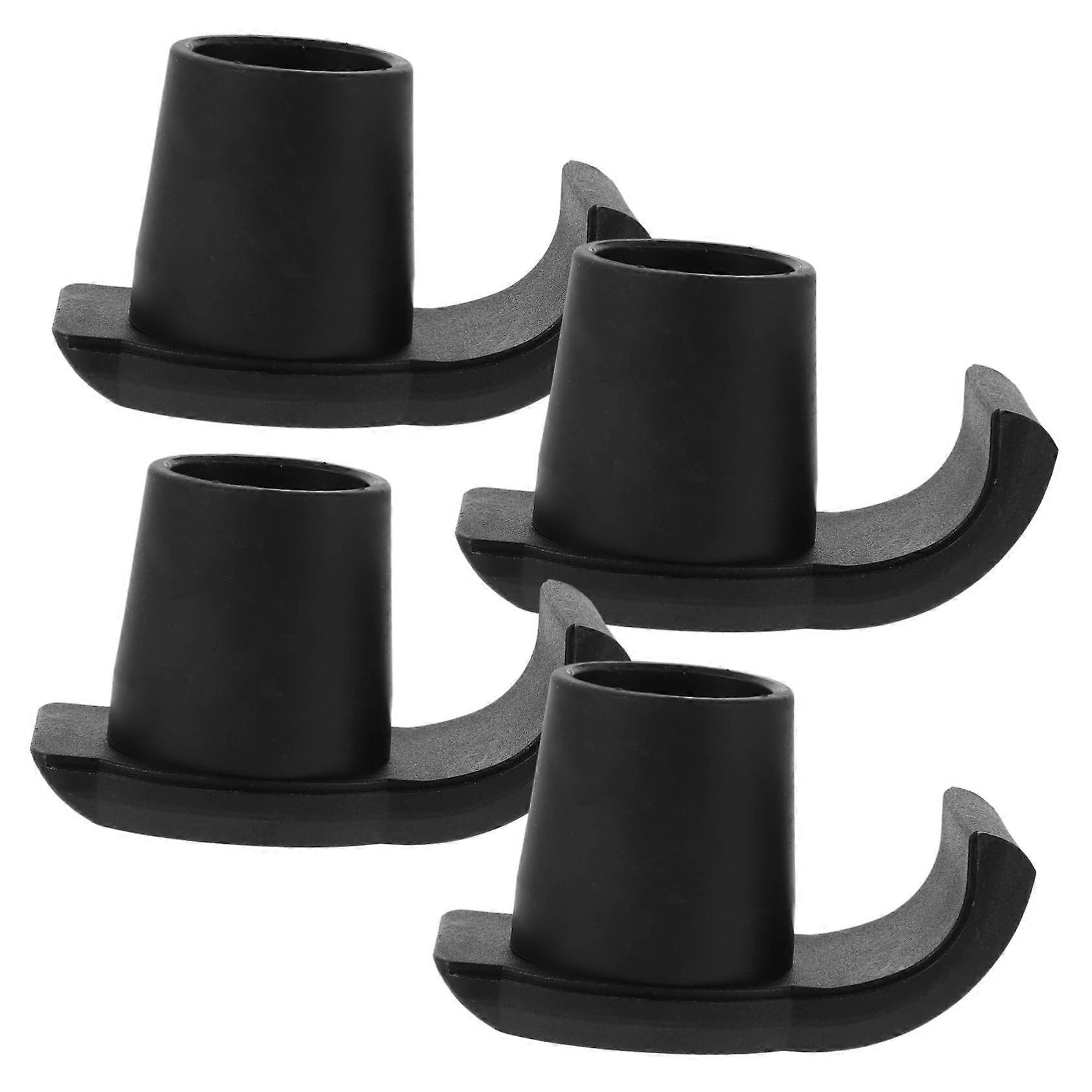 Pack of 4 Black Walker Ski Pads for Seniors, Foldable Walker Accessory, Wheel Protection, Rim Compatibility