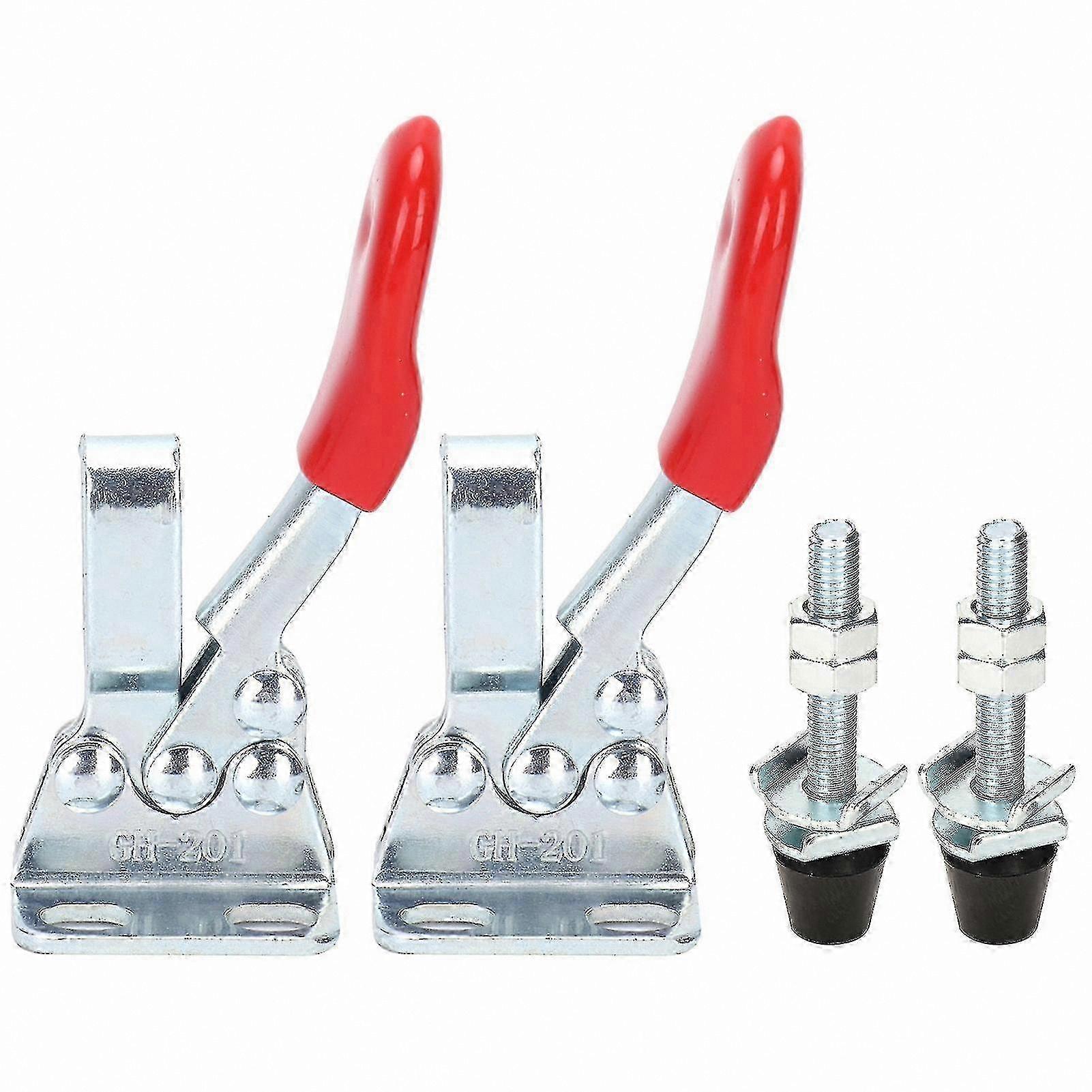 Quick Release Toggle Clamps, 2-Pack Horizontal Anti-Slip Hand Tools for Woodworking Projects