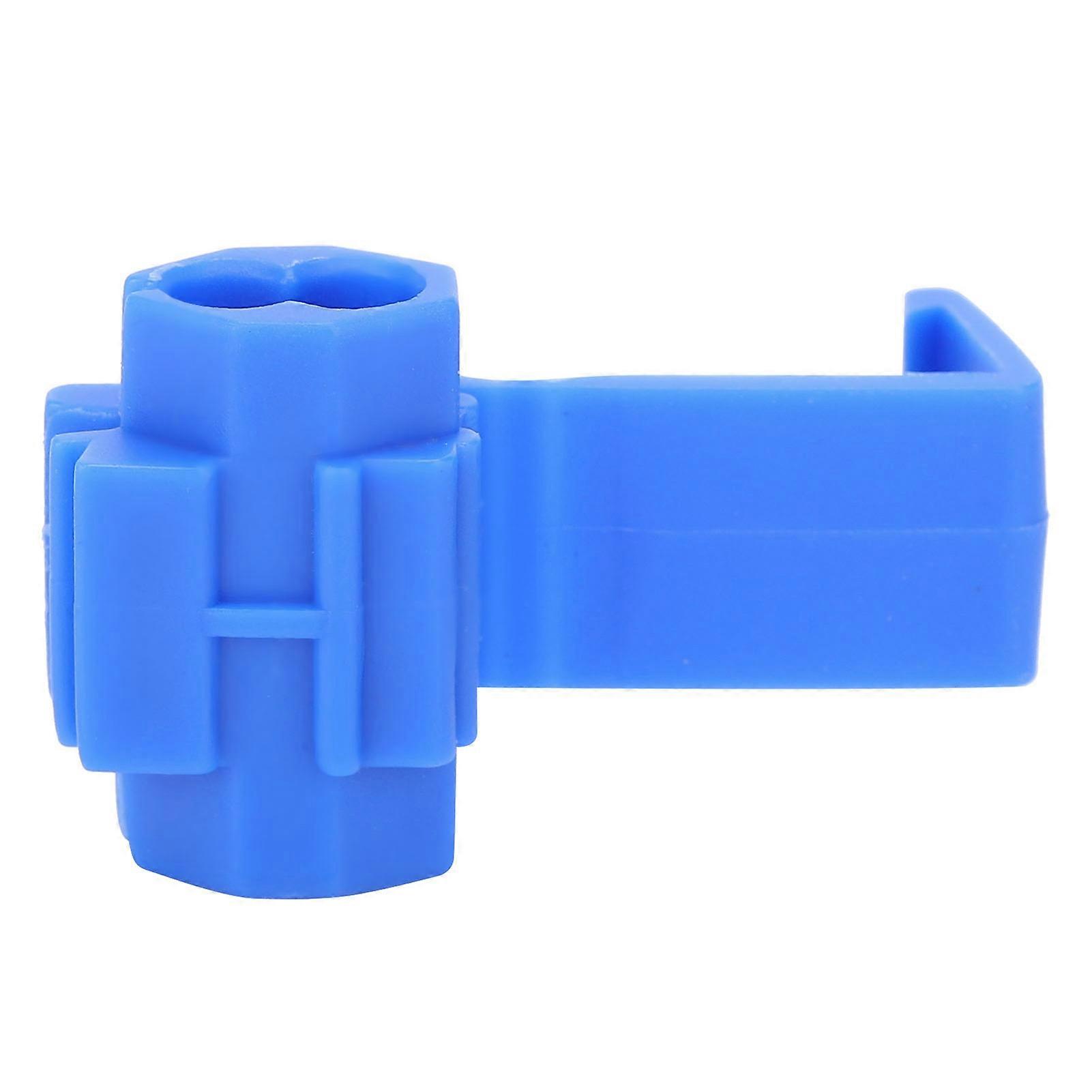 210Pcs Lock Wire Connectors Quick Splice Electrical Cable Snap Crimp Terminal BlocksBlue 