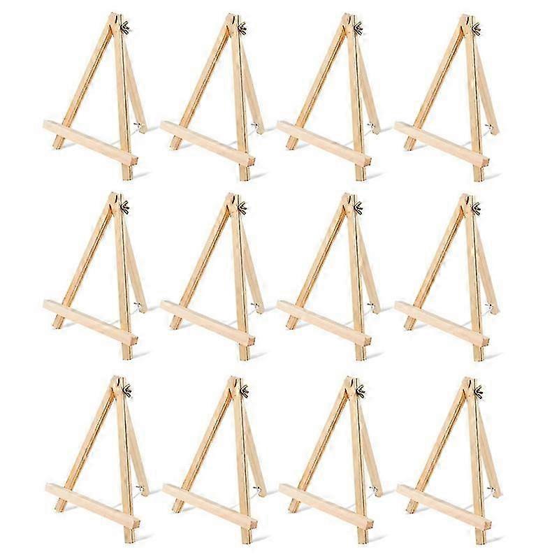 12PCS Tabletop Wood Easels for Art Painting Craft Stand - Ideal for Artists & Students