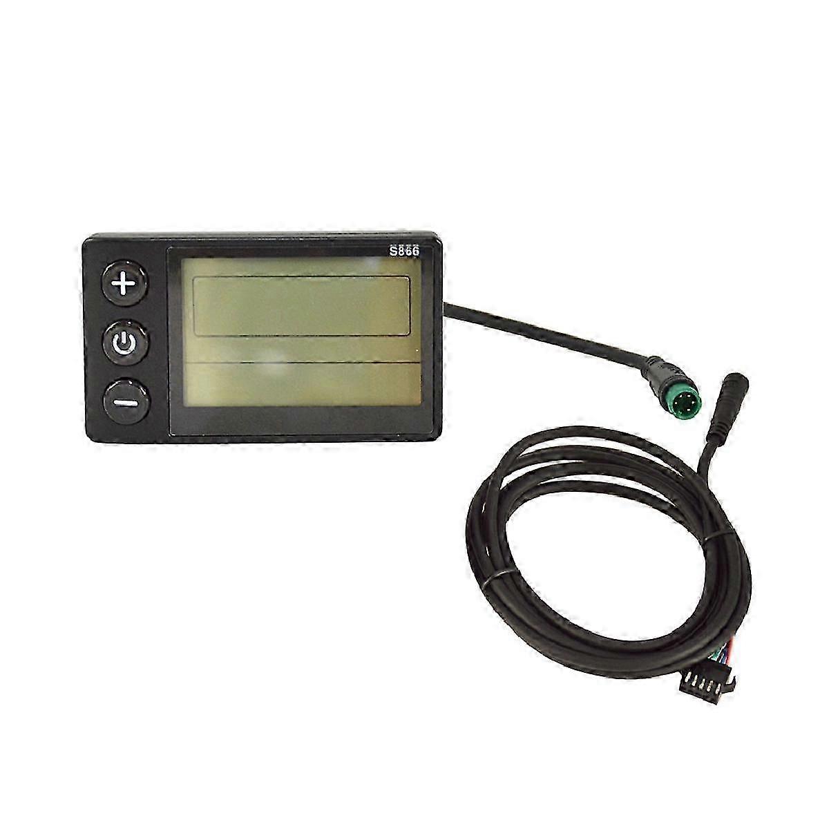 s866 electric bike lcd display meter control panel with waterproof plug