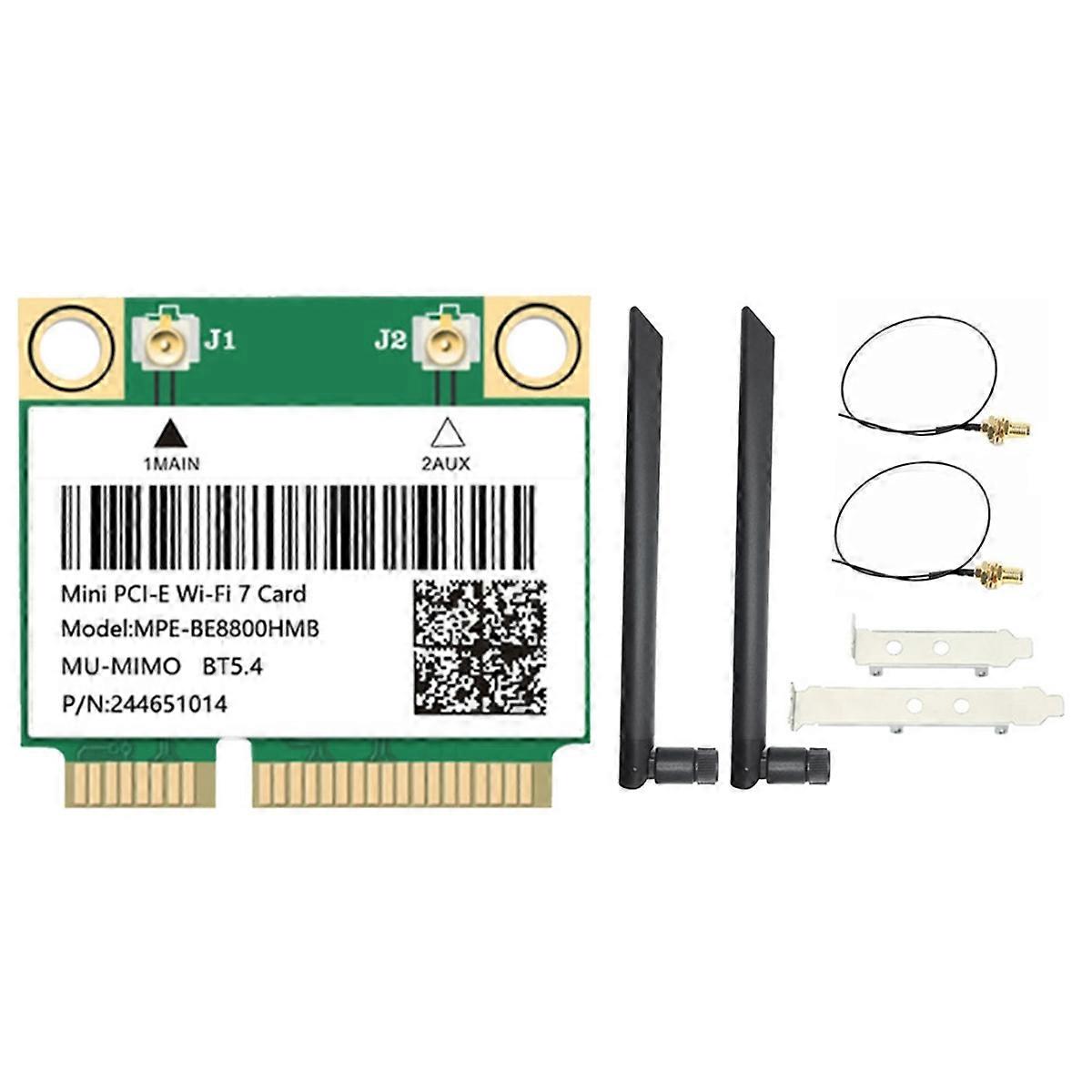 BE200 8774Mbps WiFi7 Card Kit Mini-PCIE Tri Band 2.4G/5G/6Ghz