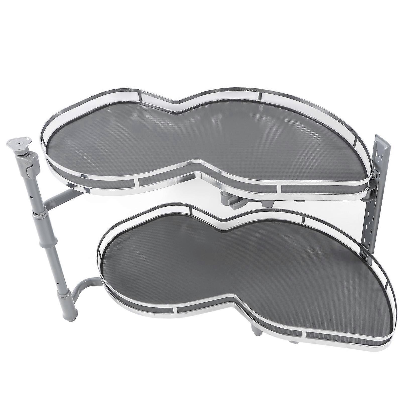 Blind Corner Cabinet Tray 2 Tier Adjustable Swing Pull Out 15kg Load