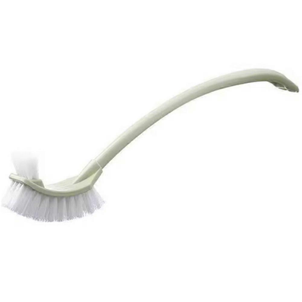 Multi-Function Double Head Clean Toilet Brush Soft Hair Curved Brush Bathroom Cleaning Long Handle Corner Brush C