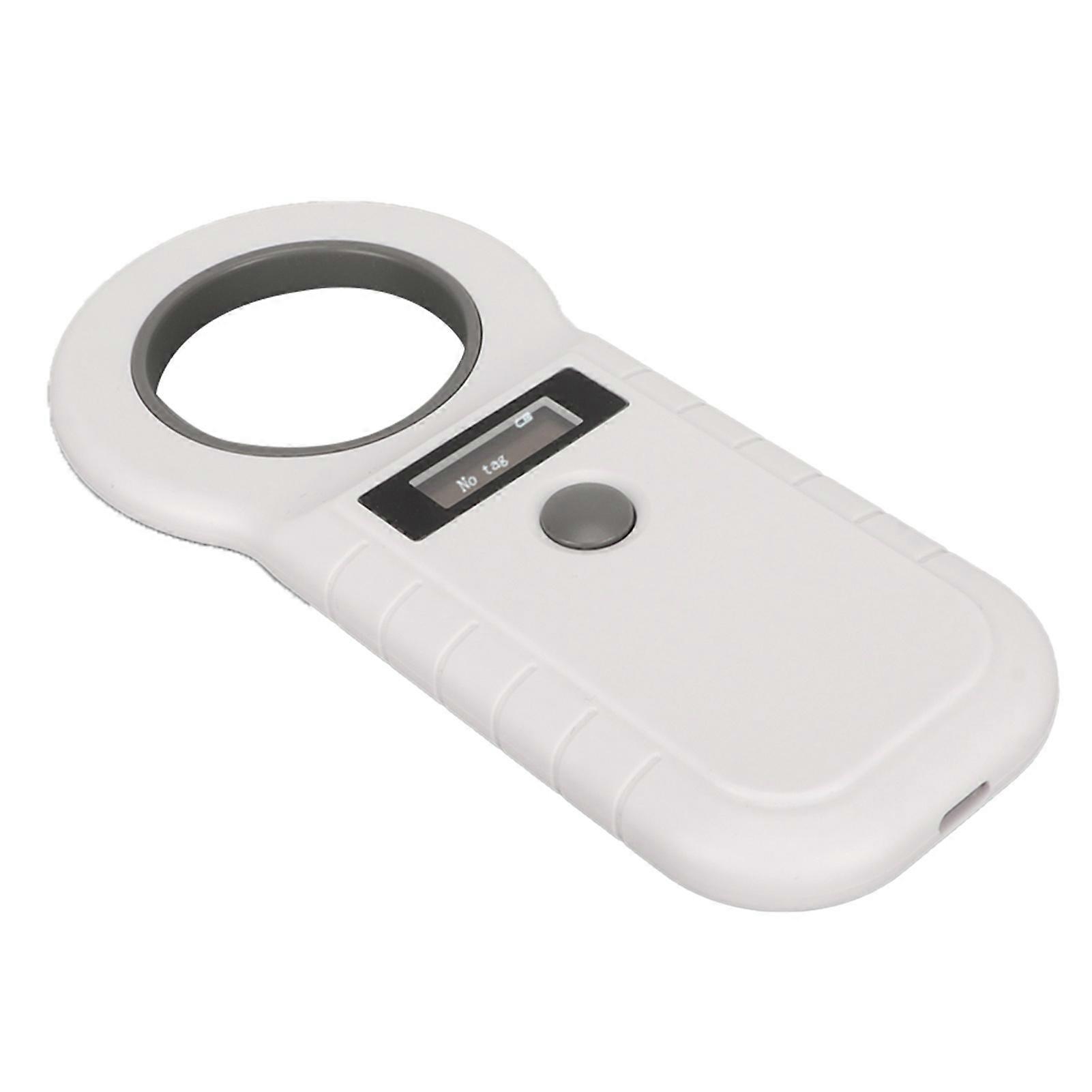 Pet Tag Reader Portable RFID Scanner 2.4G Bluetooth White 155x74mm