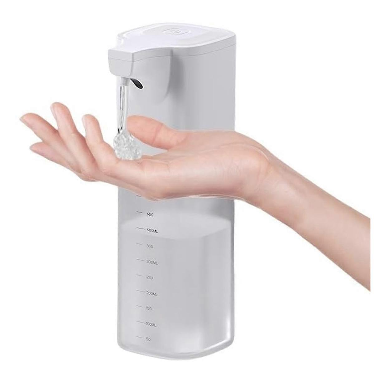 550ML Automatic Touchless Gel Liquid Dispenser, USB Rechargeable, Infrared Sensor, Hands-Free, for Kitchen and Bathroom