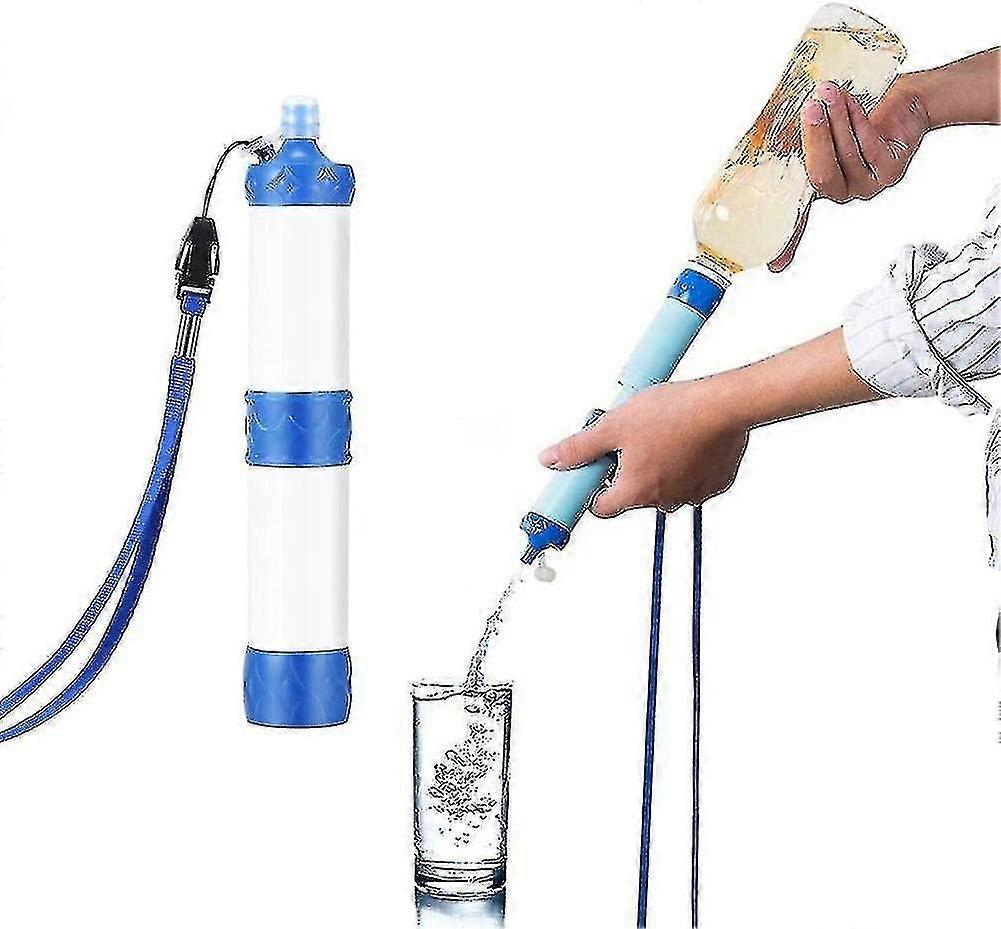 Portable outdoor water filter straw purifier