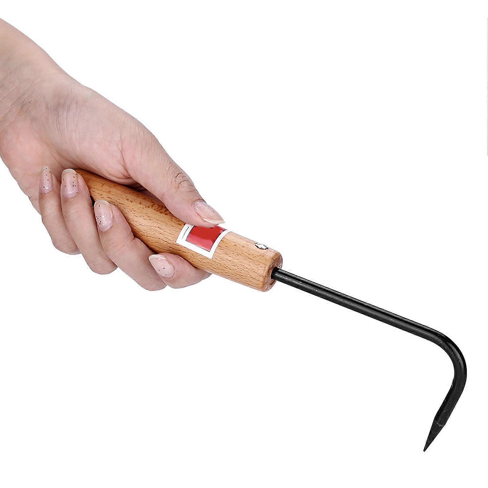 Sturdy Iron & Beech Bonsai Root Hook with Ergonomic Wooden Handle