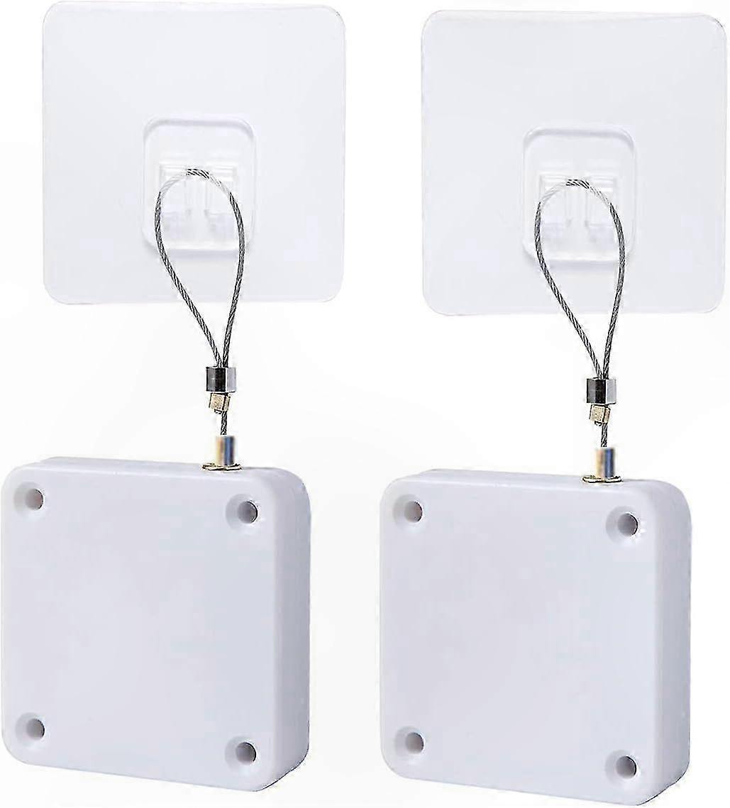 Automatic Door Closer Set, 2-Piece Sensor Operated, No Punch Installation for Home and Office Use