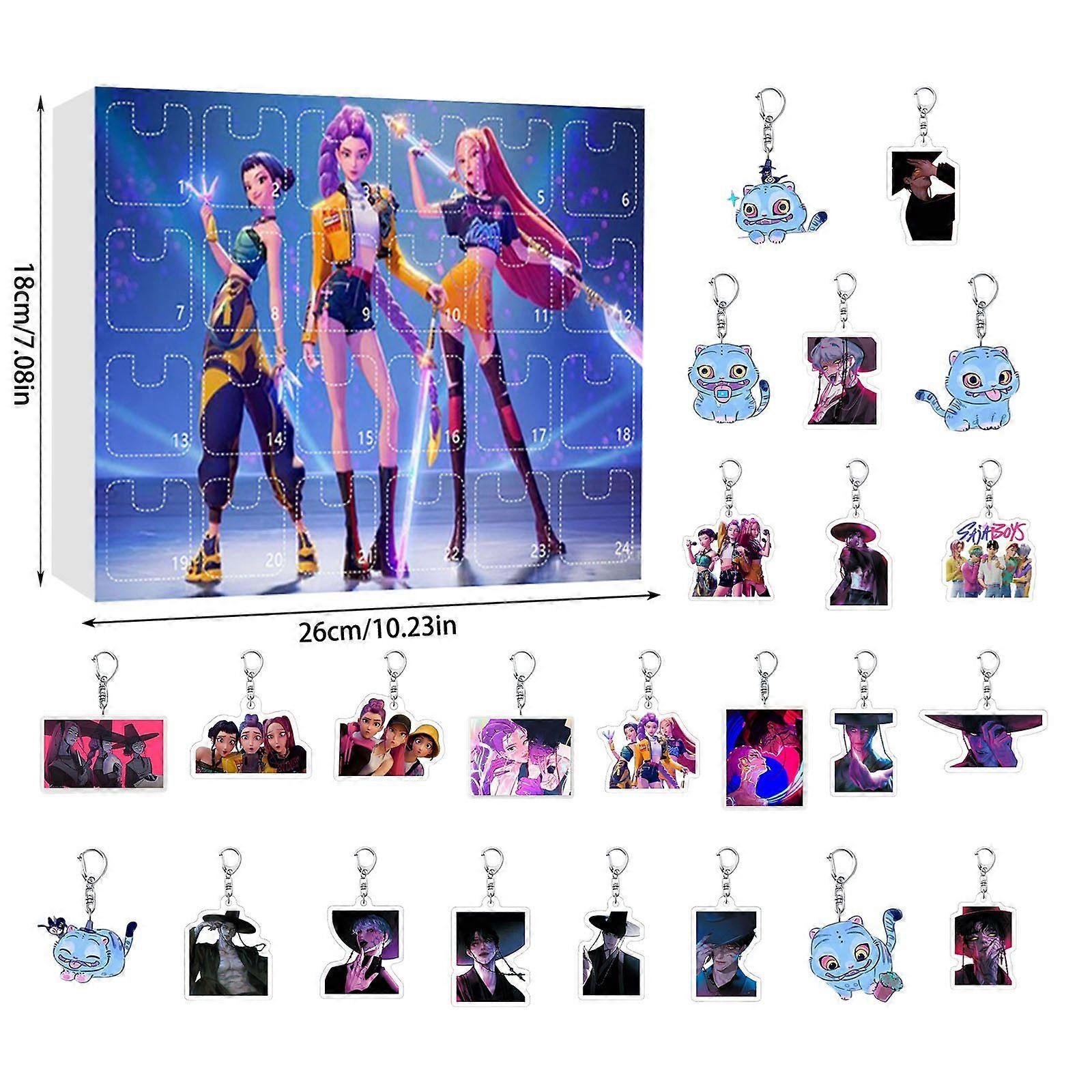 K-pop Demon Hunters Ακρυλικό Advent Calendar Set 24 Ημέρες Έκπληξη Gift Box για Fans &; Παιδιά