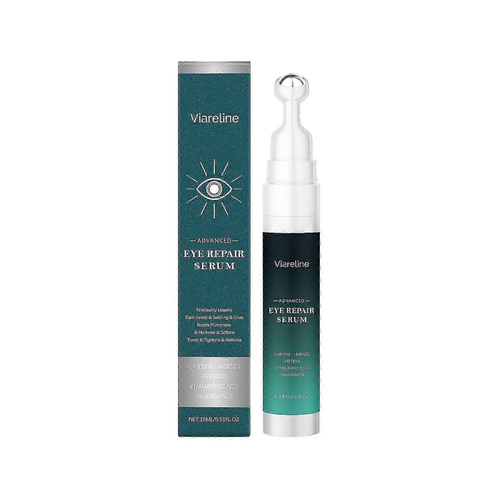 Adcanced Eye Serum Roll-On, for Dark Circles and Puffiness, Reducing Sweling & Lines with Caffeine, Retinol, Peptides